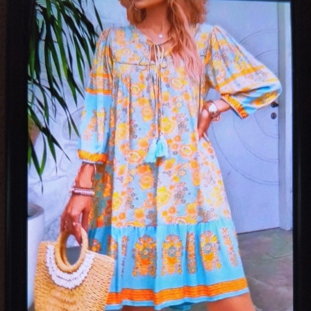 RUSTYYDUSTTY BOHO COTTAGE CORE DRESS SZ 1X